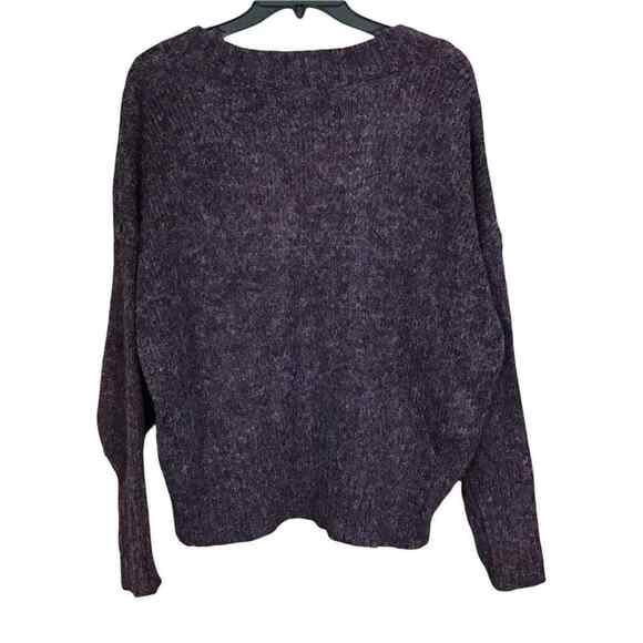 Abound Womens XS Sweater Purple V-Neck Long Sleeve Ribbed Hem Soft Knit NWT - Picture 2 of 16